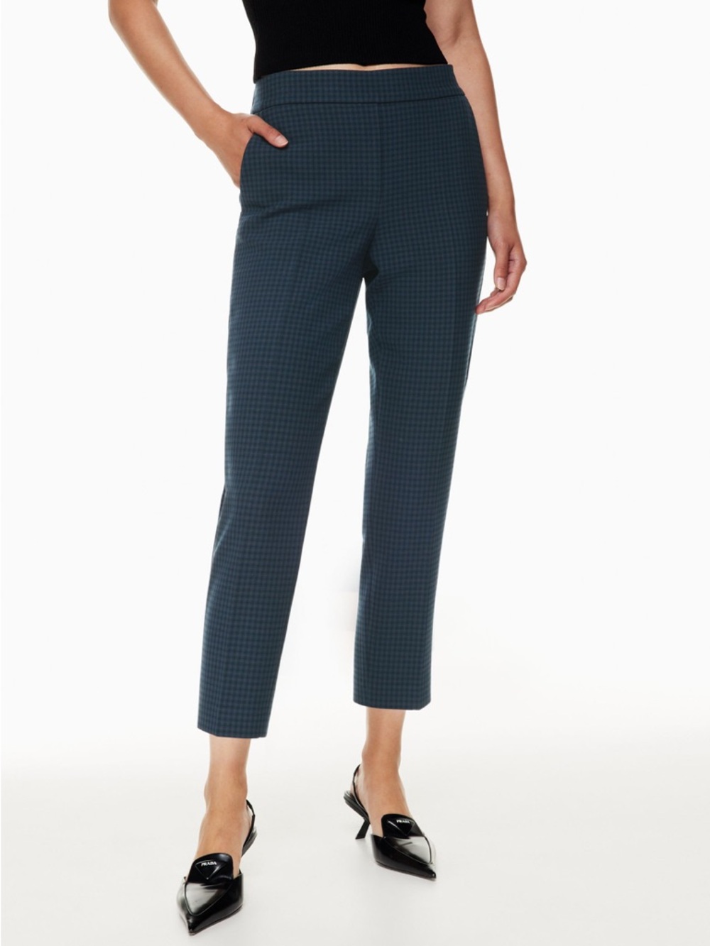 ARITZIA Babaton Conan Cropped Pant in Plaid - 4